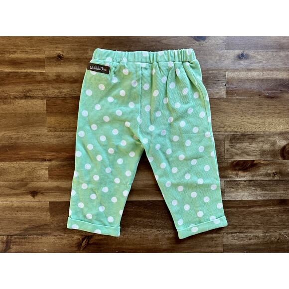 NWT Matilda Jane Brilliant Daydream Green Polka Dot A Wonderful World Pant 3/6M - Picture 4 of 5
